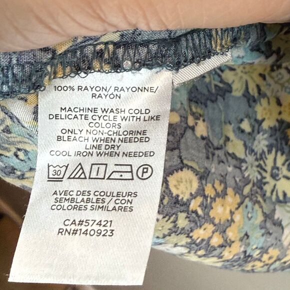 Loft Floral Dress Womens Small Multi Ditsy Floral V-Neck Bohemian Cottage Easter - Picture 5 of 9